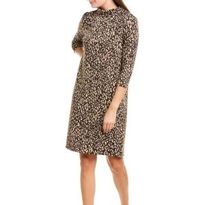 J.Mclaughlin Shelia Sweater Dress Cheetah Print Size Medium .